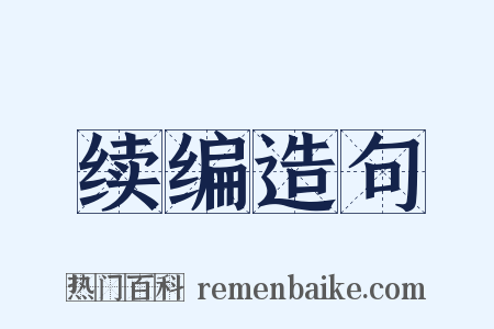 续编造句是什么意思的图片